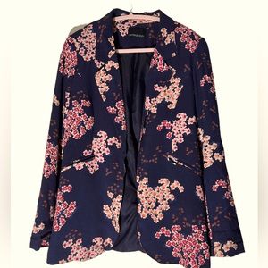 🌸 Cynthia Rowley Navy Cherry Blossoms 🌸 Blazer